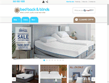 Tablet Screenshot of bedbackandblinds.com